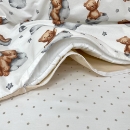 Set lenjerie de schimb pentru patut bebe 3 piese Teddy bej (5)